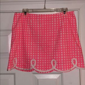Bright Pink Checkered Lilly Pulitzer Skirt